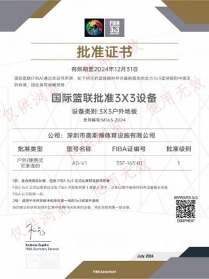 國際籃聯3×3專業器材認證地板產品